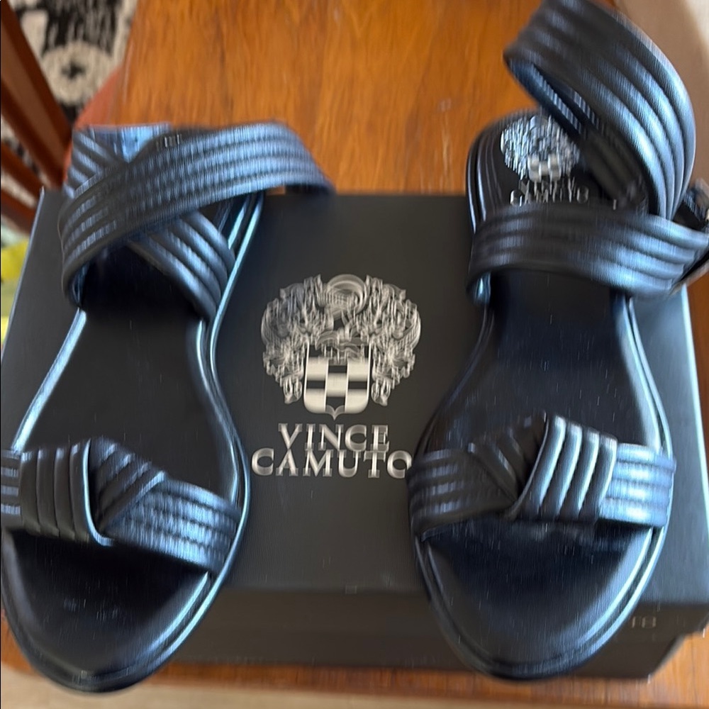 Vince Camuto Elegant Black Strappy Sandals